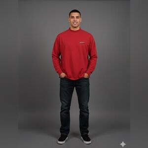 Vintage St. Louis Cardinals Cutter & Buck Mock Neck Shirt Red Long Sleeve XL